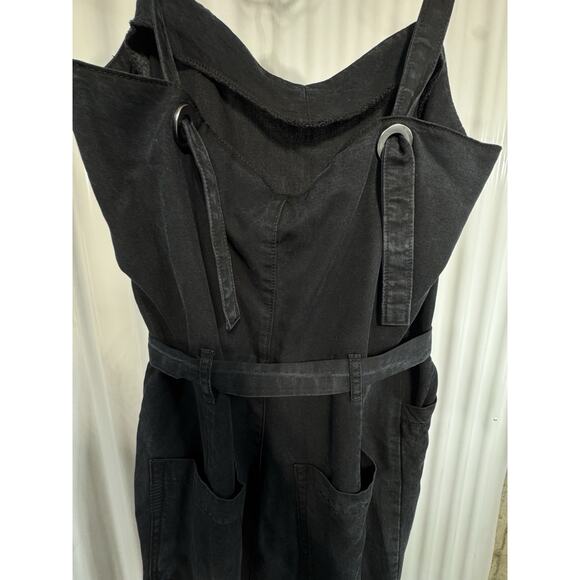 Paige Jumpsuit Sleeveless Black Pearl Chambray 100%Tencel Pockets Size Large - Picture 7 of 7